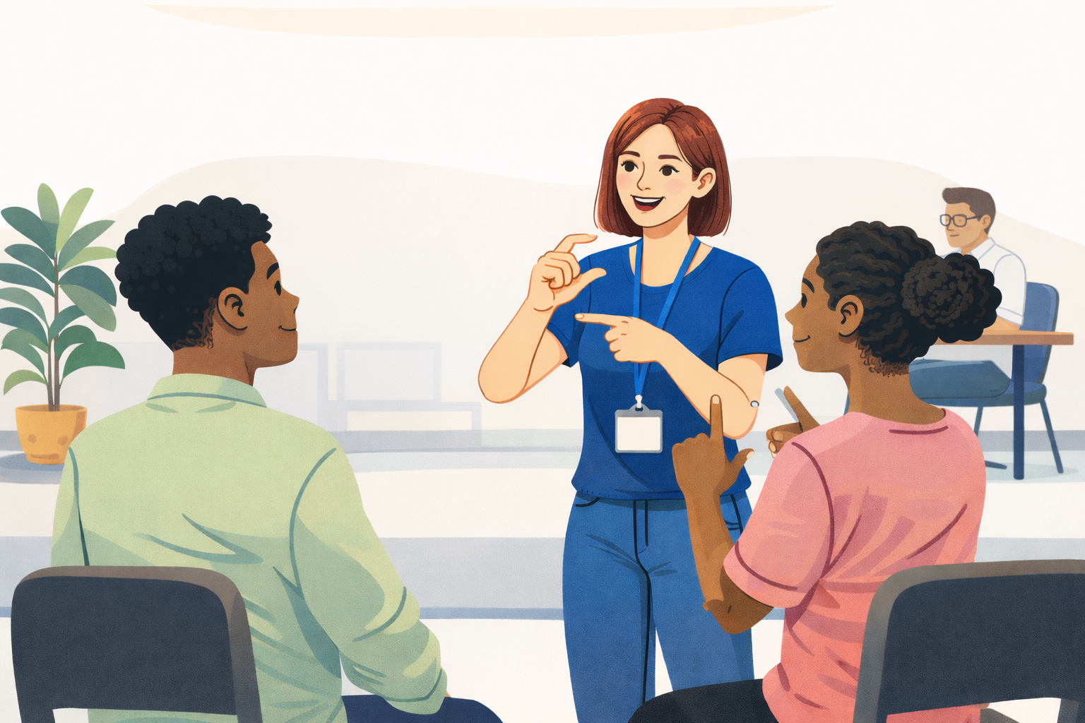 Intérpretes de Libras em ação